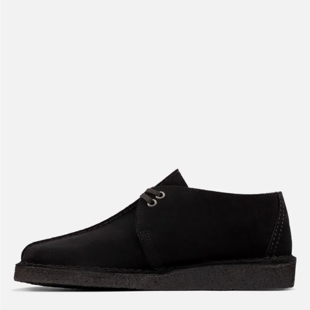 Men's Clarks Desert Trek Originals Vintage Suede Black Sz 8